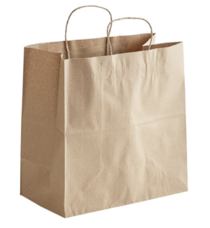 Brown Delivery Bags with handles 12"x7"x13" (250 units/box)