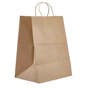 Brown Delivery Bags with handles 12"x7"x17" (200 units/box)
